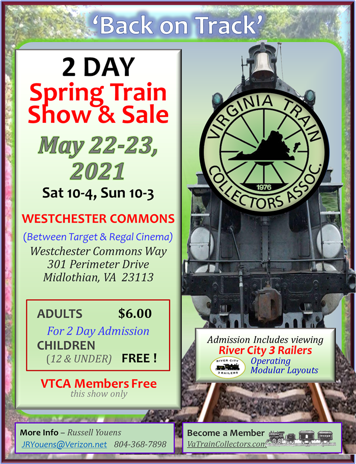 Calendar of Events Virginia Train Collectors, Inc.